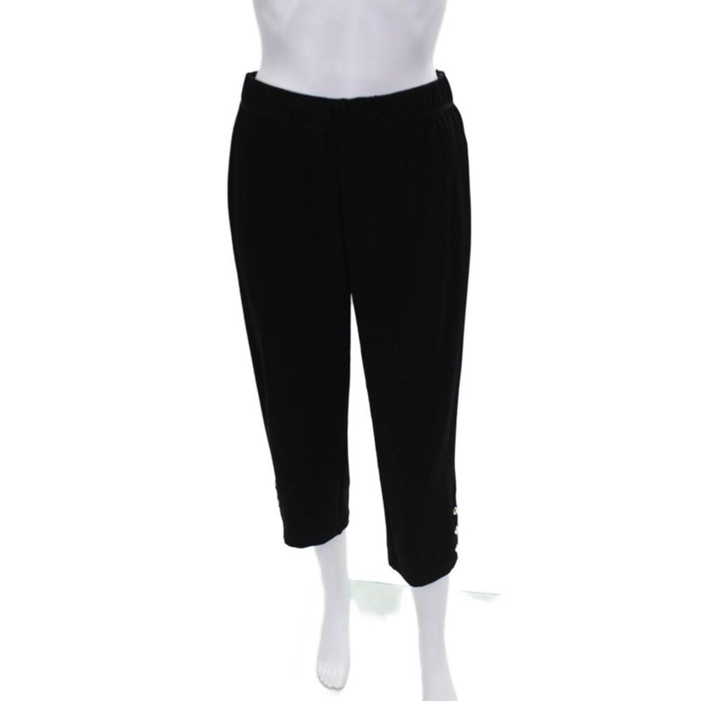 Travelers By Chico's Womens Black Capri Pants Size S